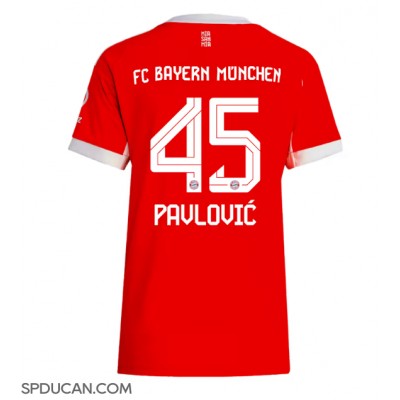 Zenski Nogometni Dres Bayern Munich Aleksandar Pavlovic #45 Domaci 2025-26 Kratak Rukav Zenski Nogometni Dres Bayern Munich Aleksandar Pavlovic #45 Domaci 2025-26 Kratak Rukav